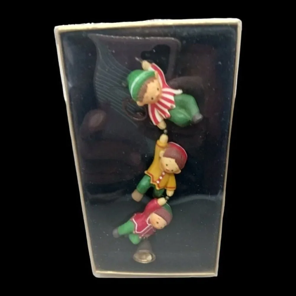 Hallmark entin antics 1980 christmas ornament set of 2